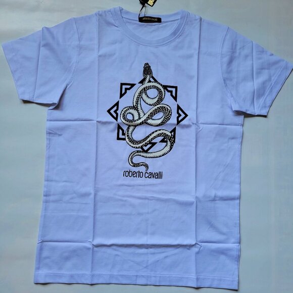NWT ROBERTO CAVALLI MENS GRAPHIC TEE SIZE S - Picture 1 of 10